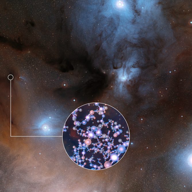 太陽に似た若い星のまわりに、アミノ酸の材料を発見