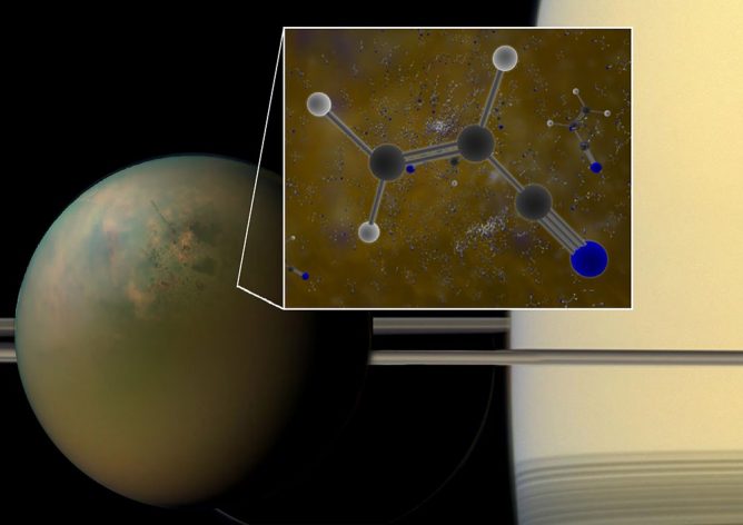 原始地球大気を調べる手がかり：土星の衛星タイタンにアクリロニトリルを発見