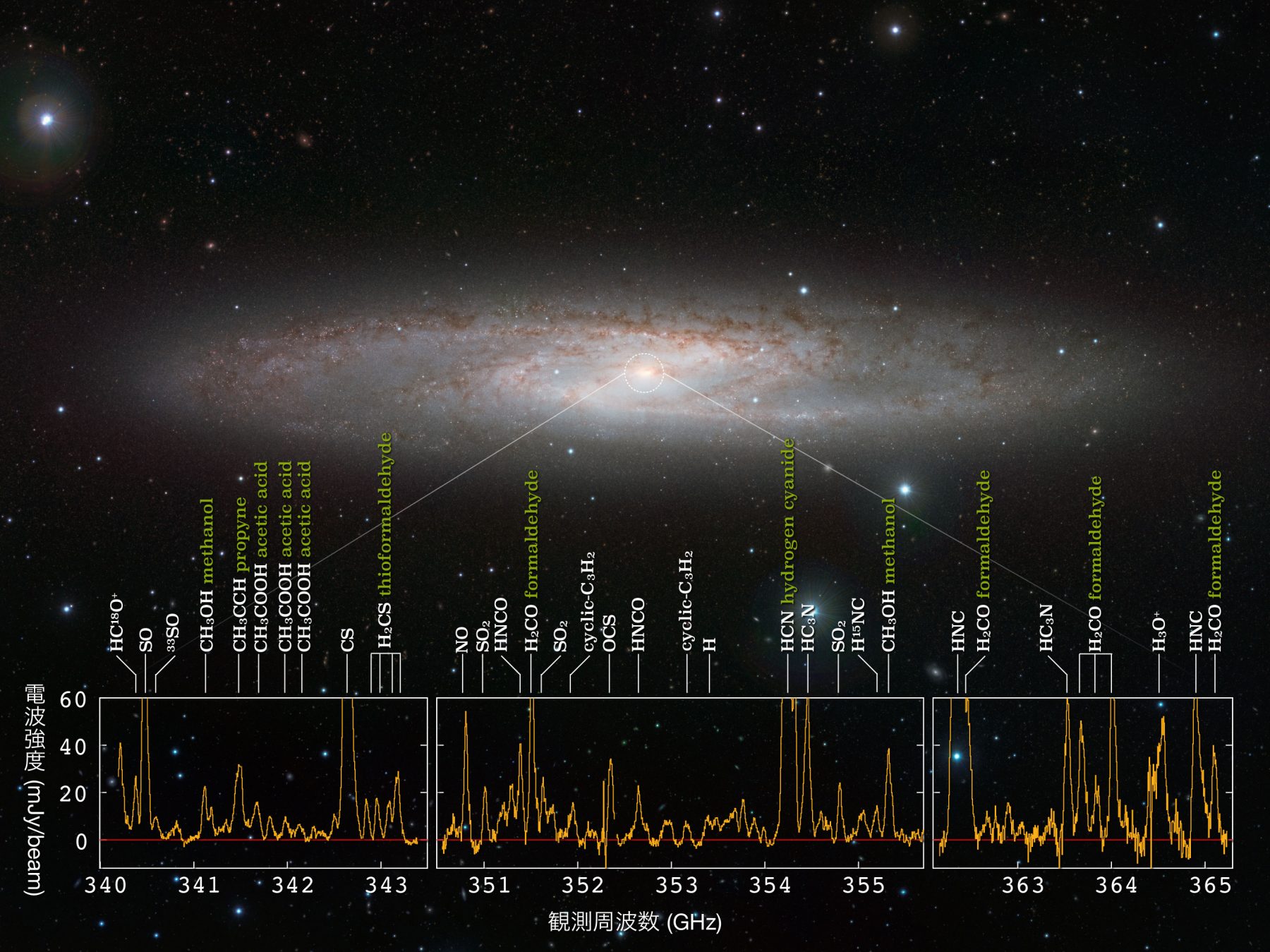 プレスリリース - スターバースト心臓部で見えてきた熱い“分子の密林