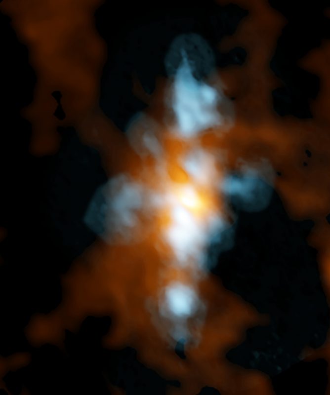 ALMA Band 10 radio image of NGC 6334I