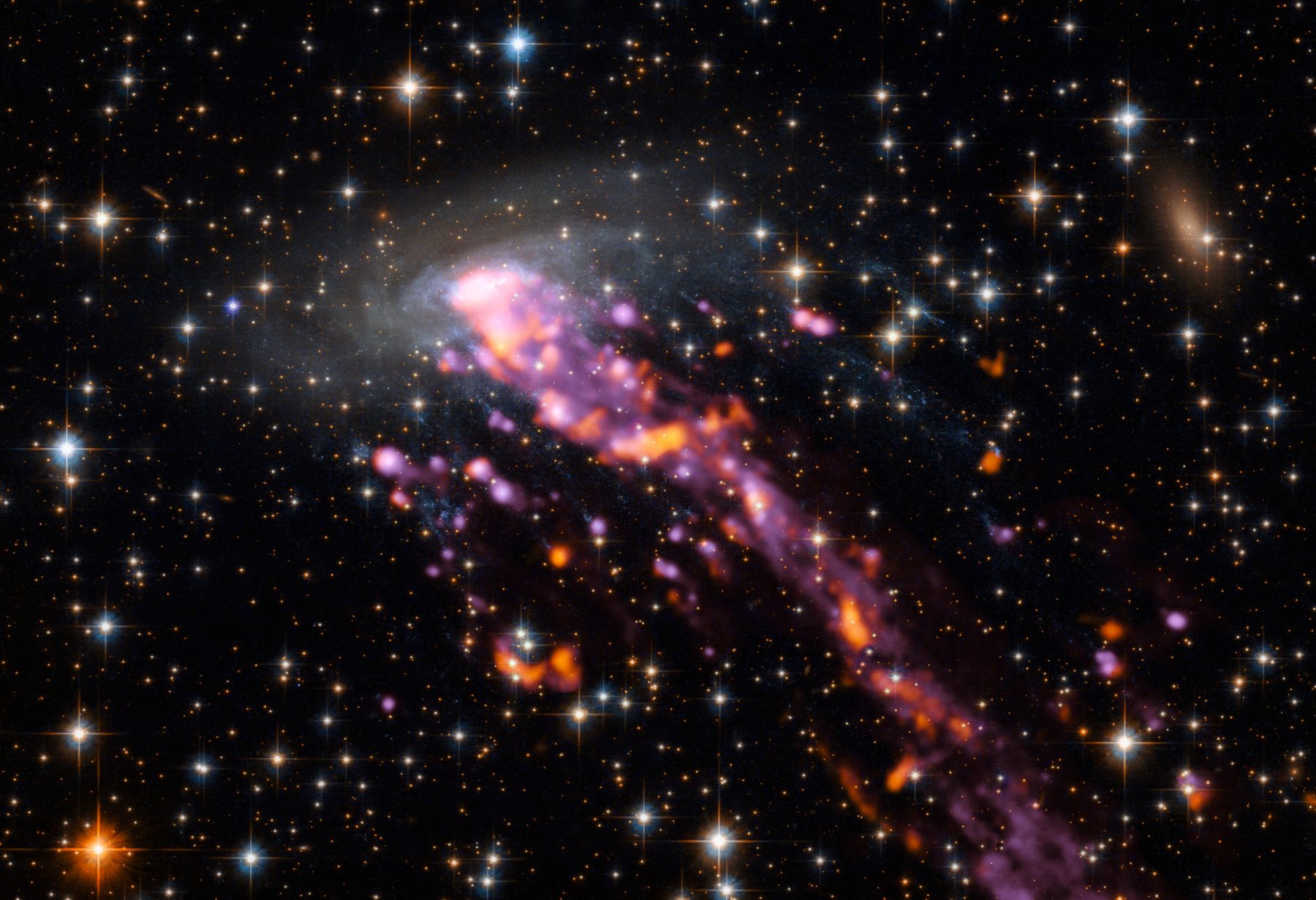 人気のクリスマスアイテムがいっぱい！本ニュース - アルマ望遠鏡がとらえた宇宙を漂う銀河の尾 - アルマ望遠鏡