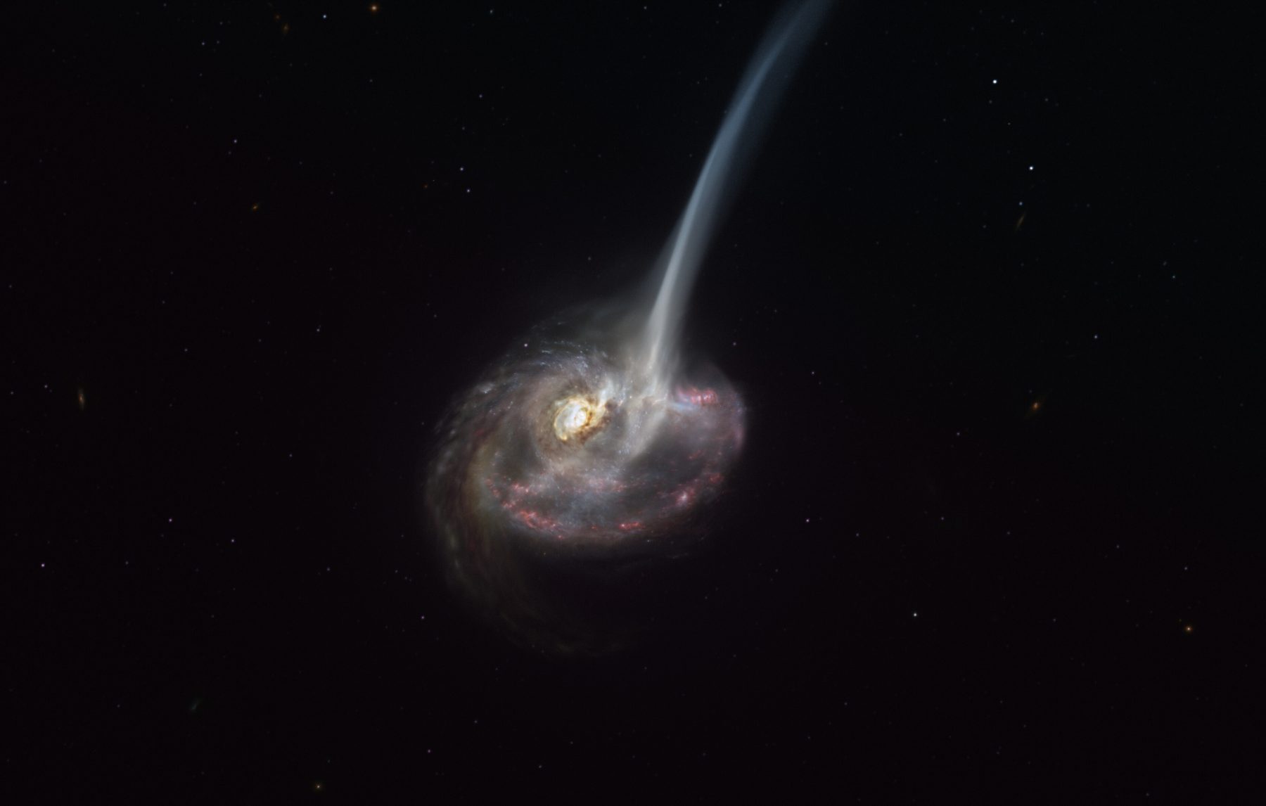 ニュース - アルマ望遠鏡、衝突によって星形成能力を失う銀河を発見 - アルマ望遠鏡