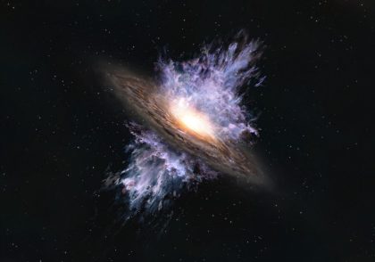 Artist’s impression of a galactic wind