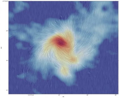 大質量星形成領域IRAS 18089-1732の磁場