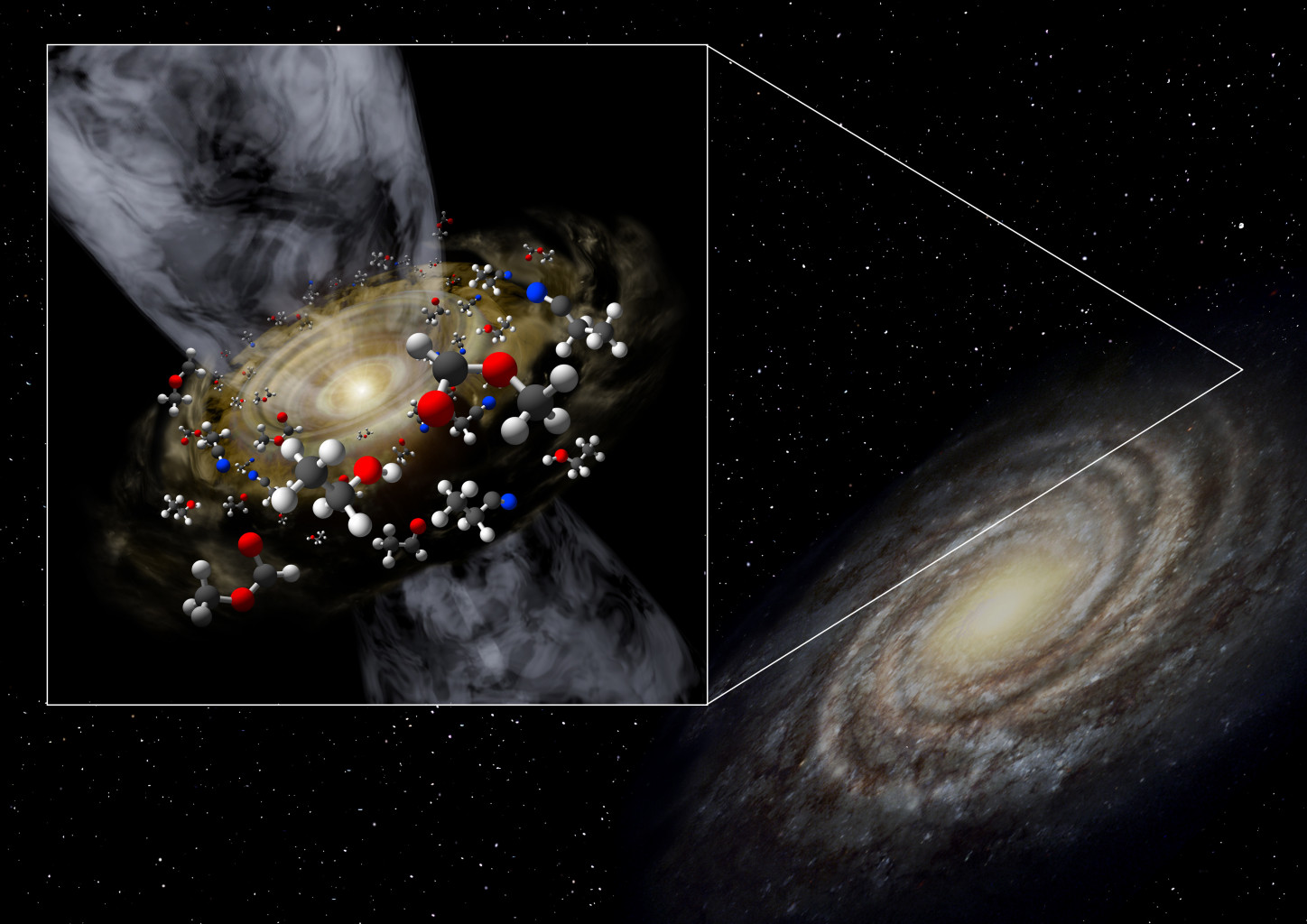 天の川銀河の果てに有機分子