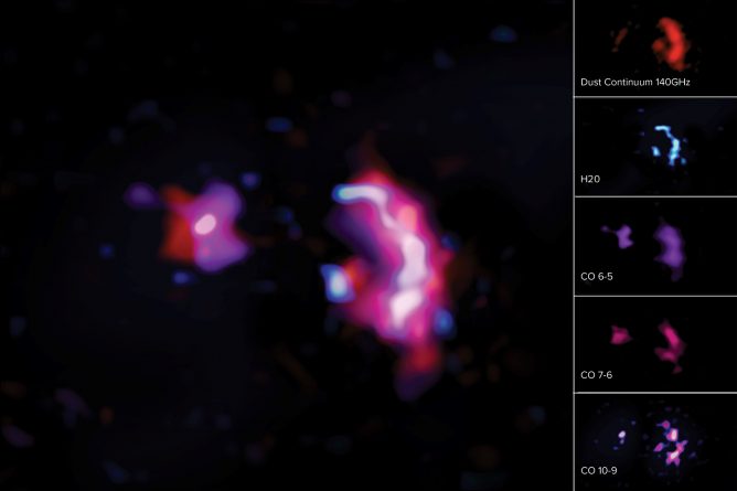 アルマ望遠鏡、130億年前の銀河に水分子を発見