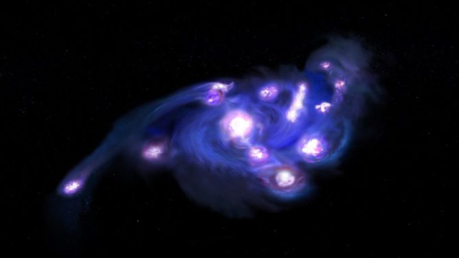 誕生直後の銀河は予想以上に粒々だった：「宇宙ぶどう」が破った銀河誕生の常識