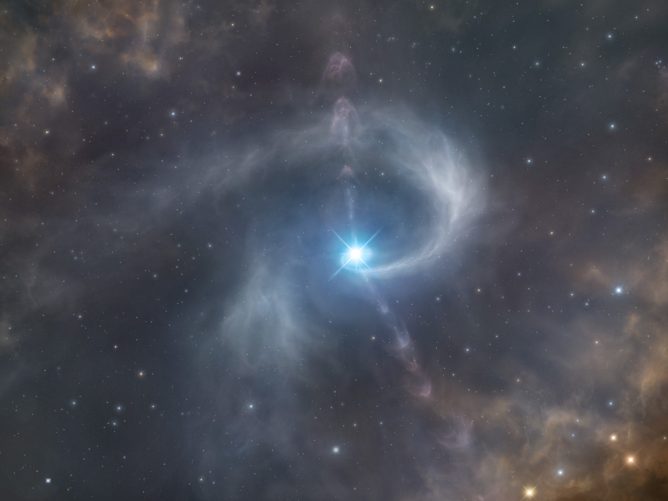 若い大質量星を育てる巨大なガス流