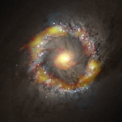 ALMA and Hubble Image of NGC 1097