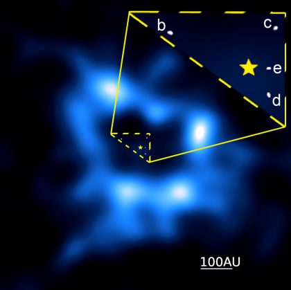 Dust rings around HR 8799