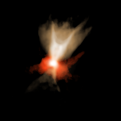 Gas around a protostar TMC-1A