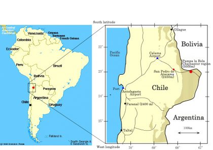 Map of the observation site