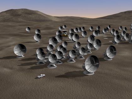 "ALMA artist conception(ACA antennas)"