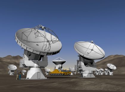 "ALMA artist conception(overhead view)"