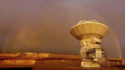 Rainbow over the antenna