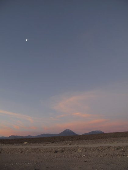 Moon at sunset