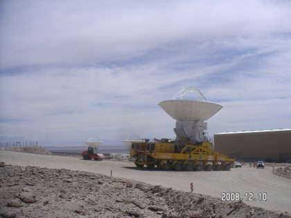 Antenna being transported