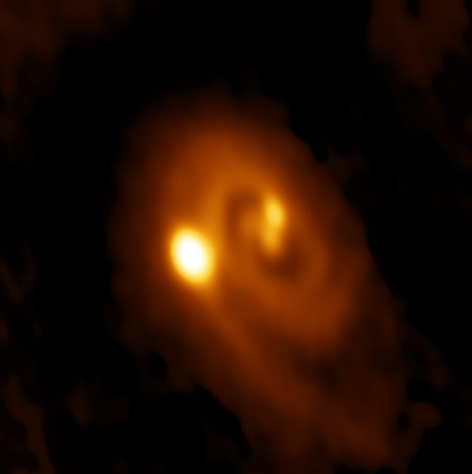 Young Stellar System Caught in Act of Forming Close Multiples