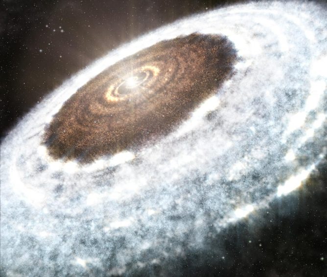 ALMA Observes First Protoplanetary Water Snow Line Thanks to Stellar Outburst