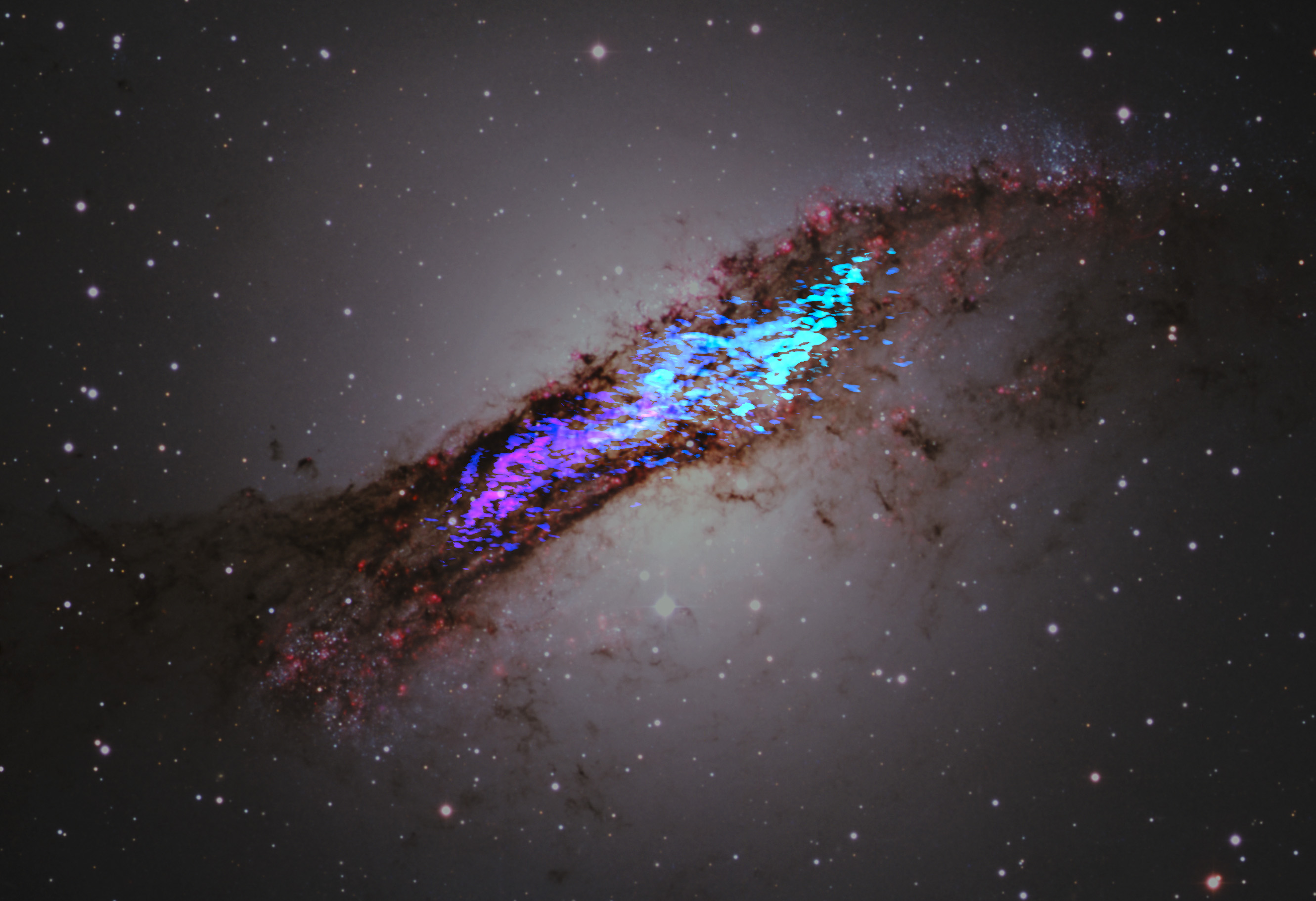 ニュース アルマ望遠鏡で見た活動銀河ケンタウルスa アルマ望遠鏡