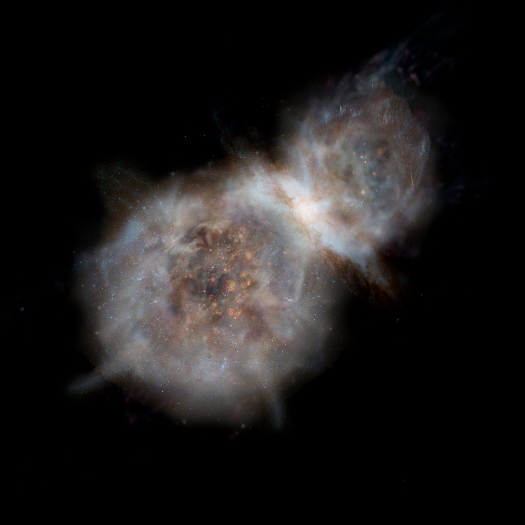 天眼　金箔　ルアンポーピナ　1997年発行　出口を、光を見つけ、人生の真実を見る 宇宙に生じた裂け目のよう。“アンドロメダ座”の渦巻銀河「NGC 891」