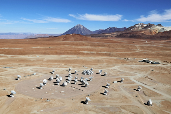 Figure 1. ALMA array from the air