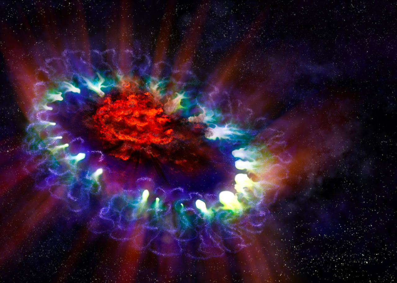 画像. 超新星1987Aの想像図